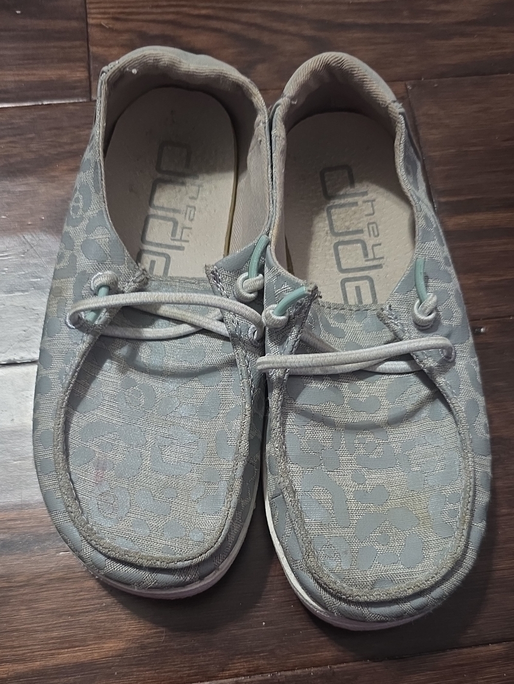 Hey Dude Women's Slip-On Casual Loafers in Light Blue Gray